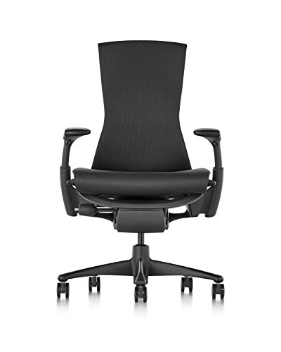 Herman Miller Embody Ergonomic Office Chair | Fully Adjustable Arms and Carpet Casters | Black Rhythm