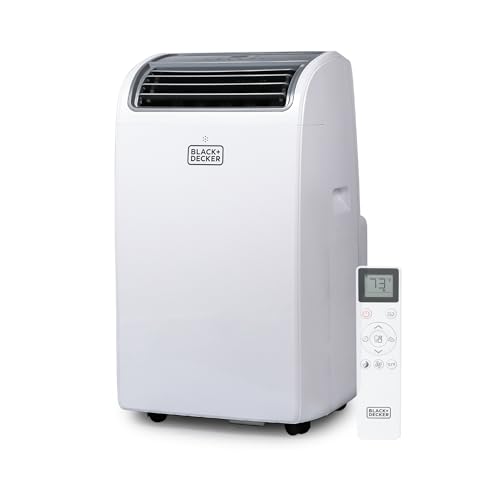 BLACK+DECKER Smart Portable Air Conditioner with Heat, 14,000 BTU (10,200 BTU SACC) Cooling, 12,000 BTU Heating for Rooms up to 700 Sq. Ft., Follow Me Remote, BPACT14HWT, White