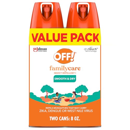 OFF! Family Care Mosquito, Tick, and Insect Repellent, Bug Spray Containing 15% DEET, Protects Against Mosquitoes, 4 Oz, 2 Count