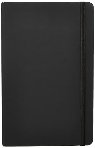 Amazon Basics Classic Grid Notebook, Graph Ruled, 240 Pages, Black, Hardcover, 5 x 8.25-Inch