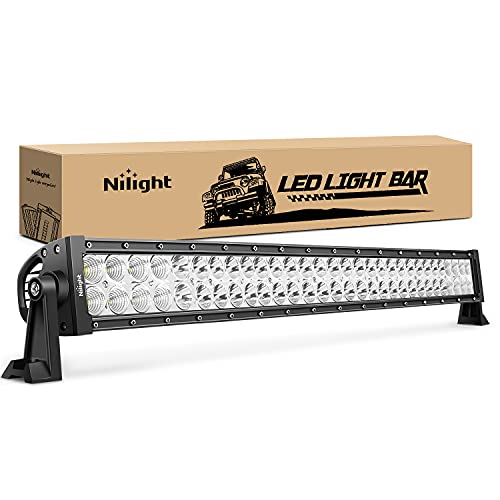 Nilight LED Light Bar 32 Inch 180W 12600LM Spot Flood Combo Driving Lamp Roof Bumper Off Road Lights LED Work Light Pods for Van Camper Wagon Car Pickup Golf Cart ATV UTV SUV Truck Boat 4x4