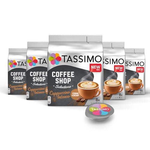 (-25%) Tassimo Kapseln Coffee Shop Selection Cappuccino Intenso, 5 x 8 Pads, 40 Kaffeekapseln