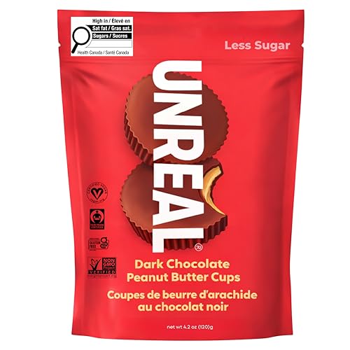Unreal Dark Chocolate Peanut Butter Cups, 4.2 oz