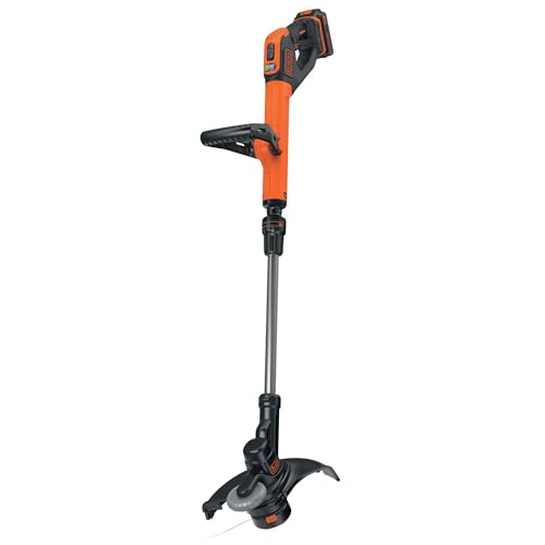 BLACK+DECKER String Grass Trimmer, 18V, Cordless, 28cm Cutting Width, Automatic Single...