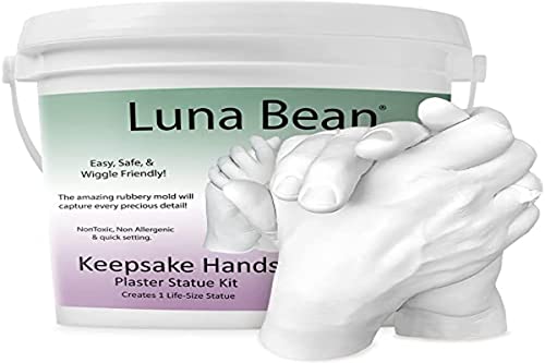 Luna Bean Hand Casting Kit – The Original Hand Mold Kit for Couples – Christmas Gifts, Bridal Shower, Wedding, Engagement Gifts for Her Him Anniversary for Men Women Wife Husband Boyfriend Girlfriend