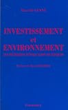 Investissement Et Environnement Les Mthodes Dvaluation De Projets