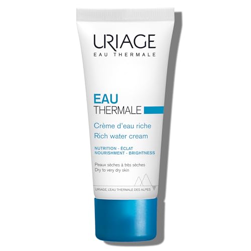 URIAGE Rich Water Cream | Moisturizing Face Cream with Hyaluronic Acid, 24H Intense Hydration, Boosts Radiance, Non-Comedogenic, 40 mL / 1.35 oz