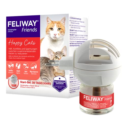 🔥 STARKER PREIS (-42%) FELIWAY Friends 30 Tage Pheromon Verdampfer Start-Set, 48ml - Hilft Anzeichen von Stress bei Katzen und Kitten zu reduzieren, von Tierärzten empfohlen, klinisch getestet