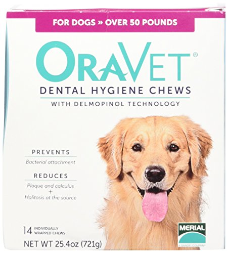 OraVet Dental Hygiene Chews for Dogs Large 50+ lbs 14 Count