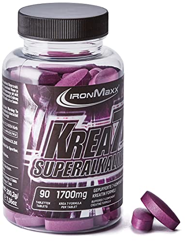 🔥 STARKER PREIS (-44%) IronMaxx Krea7 Superalkaline Kreatin Tabletten - 90 Stück | hochdosierte 7-Komponenten-Formel | zuckerfrei