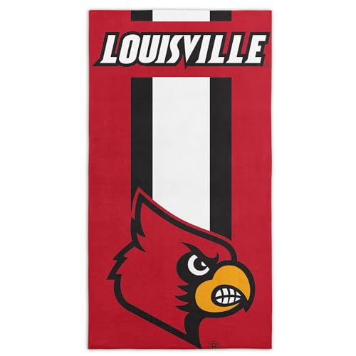 The Company Ncaa Louisville Cardinals Beach Towel 30 X 60 Zone Read