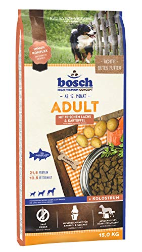 (-33%) bosch HPC Adult mit frischem Lachs & Kartoffel | Hundetrockenfutter für ausgewachsene Hunde aller Rassen | 1 x 15 kg