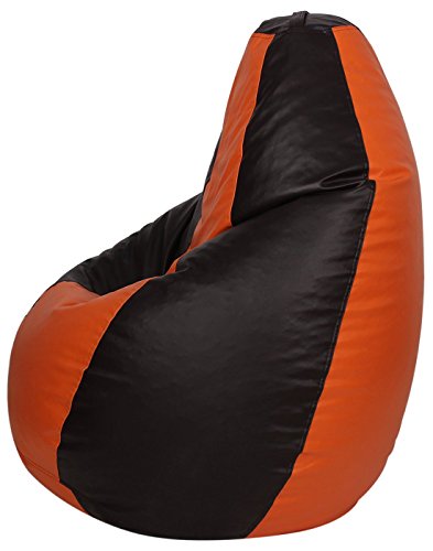 Sattva Classic Bean Bag Cover Without Beans XXXL Size Dual Colour - Brown Orange