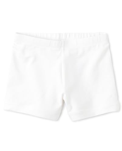 The Children's Place girls Basic Cartwheel School Uniform Shorts, White, 7 8 US