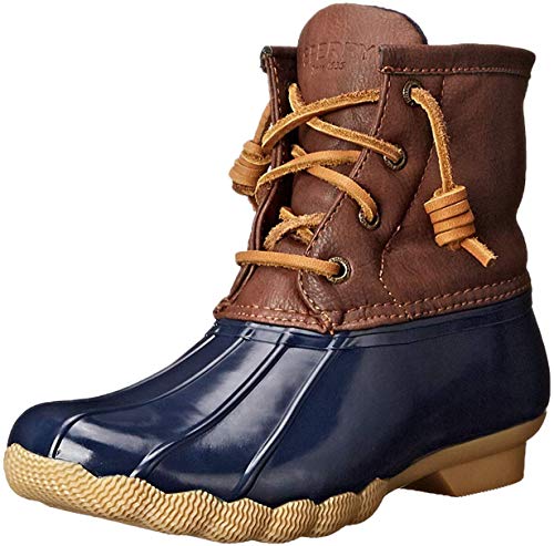 Sperry girls Saltwater Boot, Navy, 9 Little Kid US