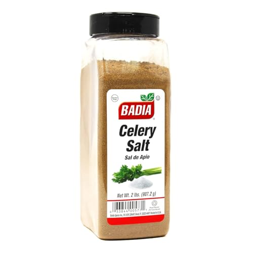 Badia Celery Salt, 2 Pound – Flavorful Blend of Ground Celery Seed & Salt for Seasoning Soups, Salads, Cocktails & More