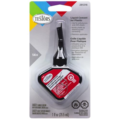 Testors 281216 Liquid Cement for Plastic, 1 Fl Oz