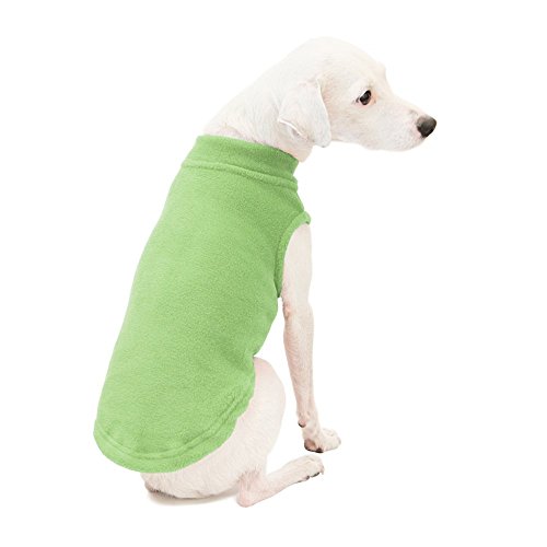 Gooby Stretch Fleece Pull Over Cold Weather Dog Vest, Large, Grass Green