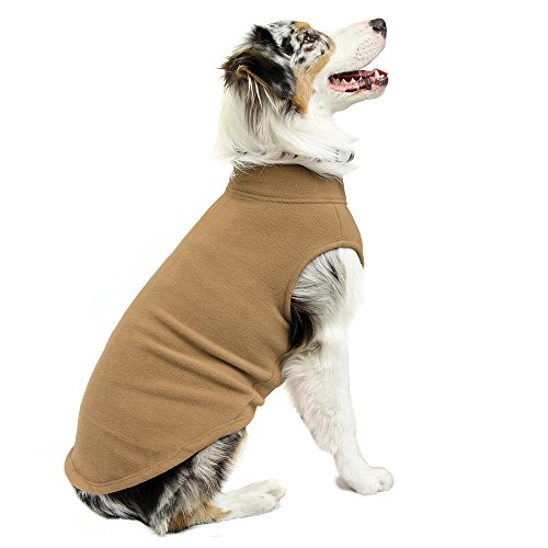 Gooby Stretch Fleece Pull Over Cold Weather Dog Vest, 5X-Large, Sand