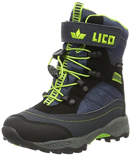 (-23%) Lico Jungen Sundsvall Vs Schneestiefel, Marine Schwarz Lemon, 26 EU