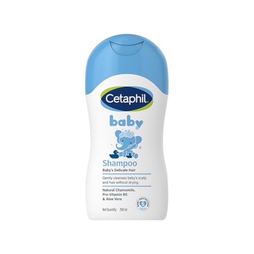 Cetaphil Baby Tear-Free Shampoo with Natural Chamomile & Aloe Vera 200 ml | Gentle Daily Cleanser for Newborns & Babies from Day 1 | pH Balanced, Hypo