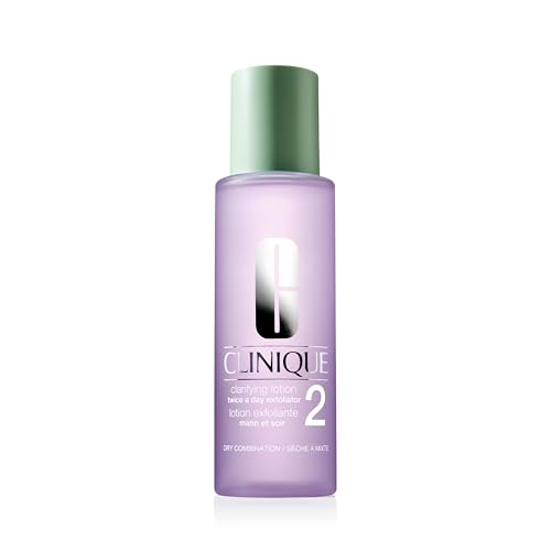 Clinique 3-Step Clarifying Lotion Face Exfoliator 2 | With Witch Hazel | For Dry Combination Skin Types, 6.7 Fl Oz