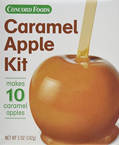 Concord Foods Caramel Apple Kit: Fall Favorite Treat - Indulge in Chewy Caramel Apples! Makes 10 Caramel Apples per Box, 5 oz (Pack of 2)