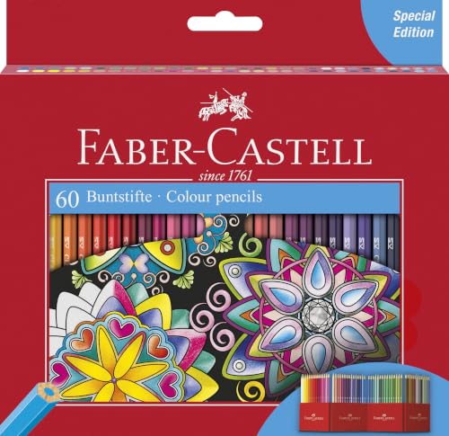 (-33%) Faber-Castell - Buntstifte Set Castle, 60 hexagonale Malstifte