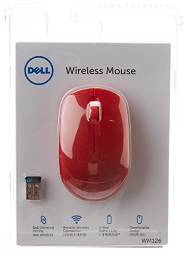 Dell WM126 Wireless Optical Mouse (Red)