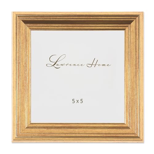 Lawrence Frames 5"L x 5"W Sutter Burnished Gold Picture Frame