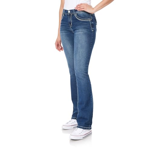 WallFlower Legendary Bootcut Jeans for Women, Classic Fit Mid-Rise Insta Stretch Denim in Standard and Plus Size, Juniors Jeans - Keller, 15