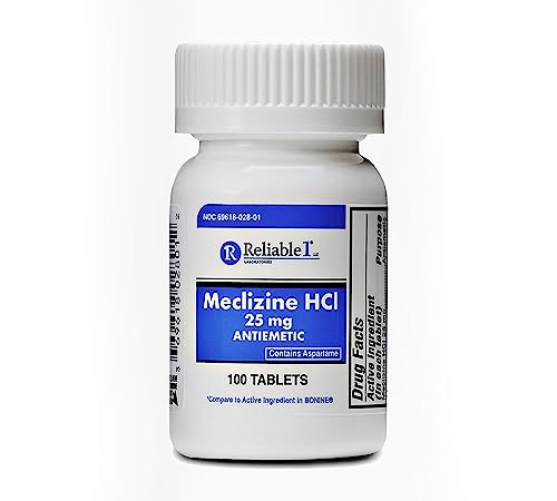 Reliable-1 Laboratories Meclizine HCL 25mg 100 Tablets (1 Bottle)