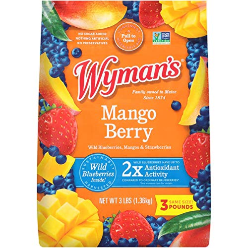 Wyman's Mango Berry, 3 lb (Pack of 1) - Mango, Strawberries & Wild Blueberries