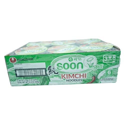 Nongshim Soon Kimchi Noodle Cup, 2.64 Ounce (Pack of 6)