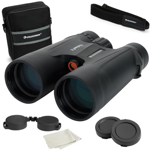Celestron – Outland X 10x50 Binoculars – Waterproof & Fogproof – Binoculars for Adults – Multi-Coated Optics and BaK-4 Prisms – Protective Rubber Armoring, Black