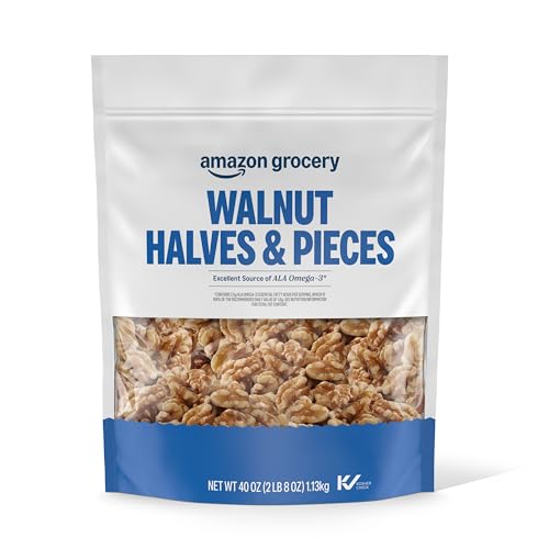 Amazon Brand - Happy Belly California Walnuts Halves and Pieces, 40 ounce