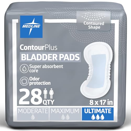 Contourplus Bladder Control Pads Ultimate Absorbency 8 X 17 Inches