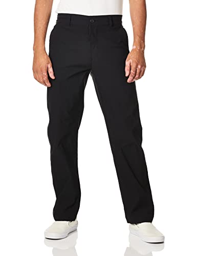 UNIONBAY mens Rainier Lightweight Comfort Travel Tech Chino Hiking Pants, Black, 34W x 30L US