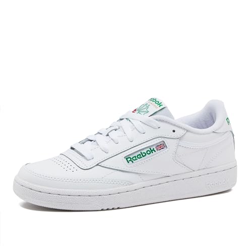 Reebok Men's Club C 85 Fashion Sneaker, white/green, 13 M US