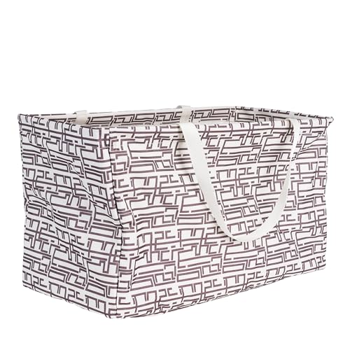 Household Essentials Tan Geometric Krush Container All-Purpose Utility Tote
