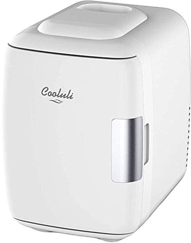 Cooluli Mini Fridge for Bedroom - Car, Office Desk &amp; Dorm Room - Portable 4L/6 Can Electric Plug In Cooler &amp; War