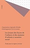 Les Jeunes Des Foyers De Lenfance Et Des Maisons Denfants Caractre Social Tude Pour La Rgion Lorraine