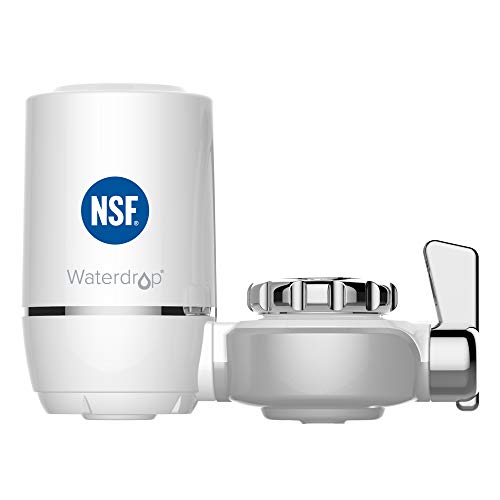Waterdrop Water Filter for Sink Faucet, NSF Certified Water Purifier, 320 Gallon Tap Water Filter for Kitchen Sink, Reduces Chlorine, Lead-Free Material, Faucet Mount Water Filtration System, 1 Filter