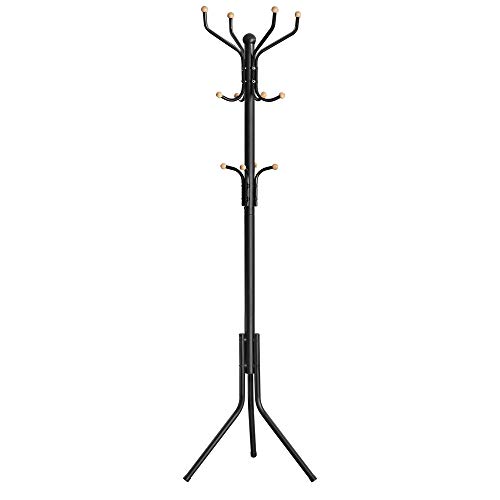 (-10%) SONGMICS Höhe 182 cm Garderobenständer stabil Metall Kleiderständer Garderobe Schwarz RCR19B