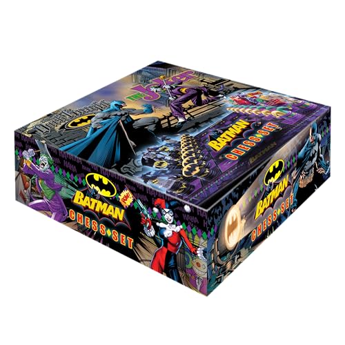 The Noble Collection The Batman Chess Set (The Dark Knight vs The Joker)Husaria European International Wooden Chess Gam