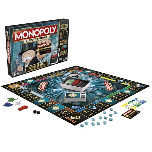 Monopoly Ultimate Banking Edition Board Game, Includes Electronic Banking Unit, Fun Christmas Board Game for Families and Kids, Strategy Game for Kids