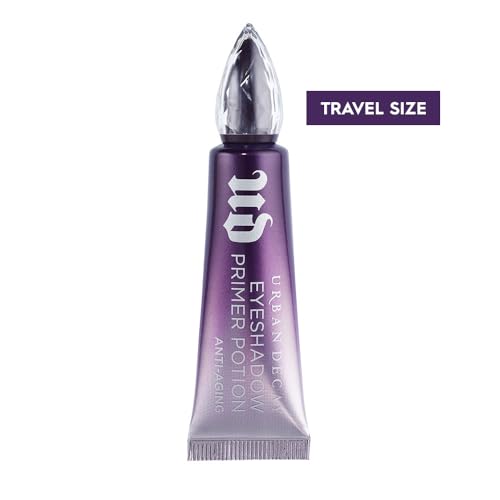 Urban Decay Anti-Aging Eyeshadow Primer Potion - Nude Eye Primer for Crease-Resistant & Long-Lasting Eye Makeup, Improves Look of Fine Lines & Texture, Smooths & Preps Eyelid Base, Vegan - 0.33 fl oz