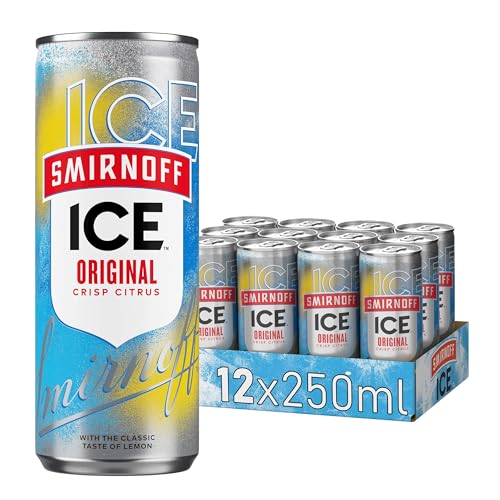 ⚡ BLITZDEAL (-77%) Smirnoff Ice Original,Mixgetränk mit Vodka&Zitronen Geschmack,10% Vol, 12x250ml