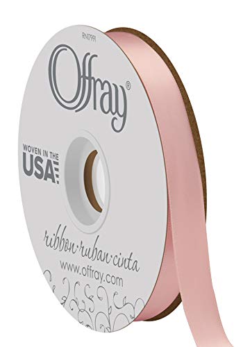Offray Double Face Satin Ribbon, 50 Yards, Pink Blush, 150 Foot (Pack of 1)