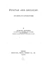 Puritan and Anglican Studies in Literature